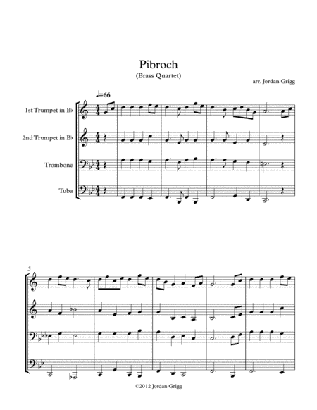 Pibroch (Brass Quartet) (arr. Jordan Grigg)