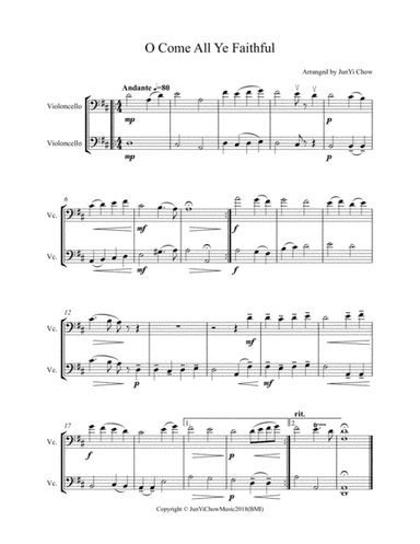 O Come All Ye Faithful (arr. JunYi Chow)