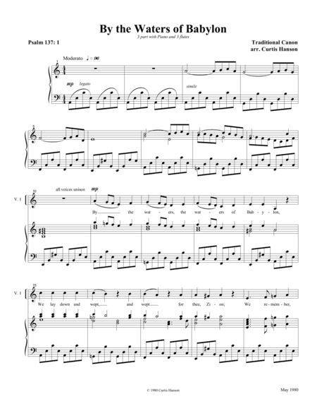 By the Waters of Babylon (3 pt.) (arr. Curtis Hanson)