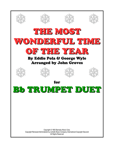The Most Wonderful Time Of The Year (arr. John Groves)
