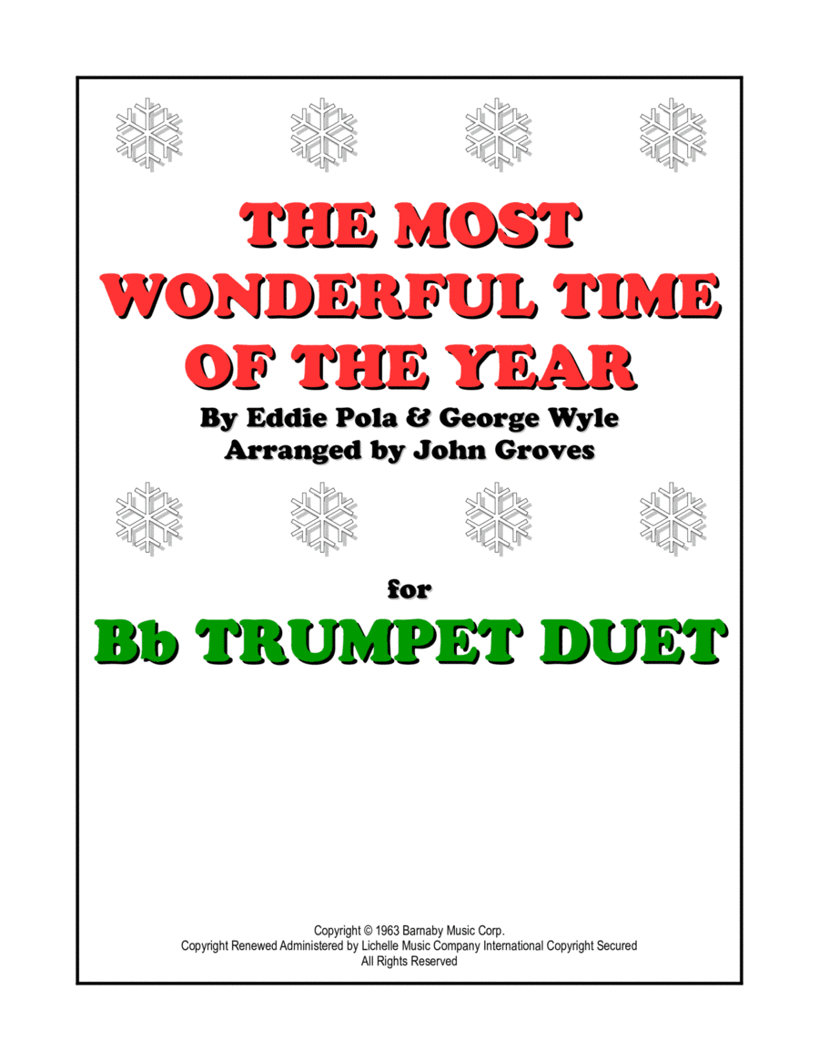 The Most Wonderful Time Of The Year (arr. John Groves)