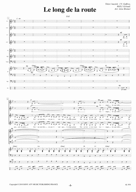 Le Long De La Route (arr. Jetse Bremer)