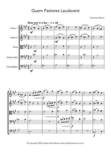 Quem Pastores Laudavere (arr. Christian Morris)