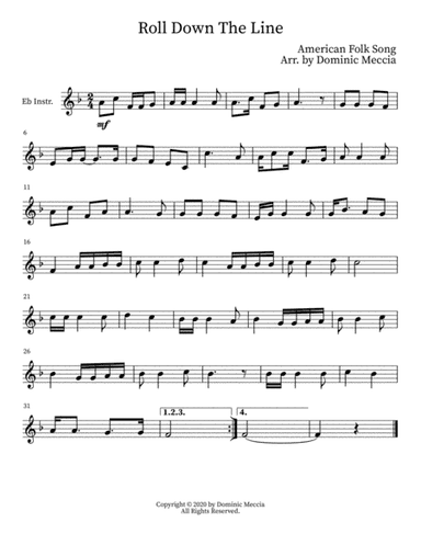 Roll Down The Line (arr. Dominic Meccia)