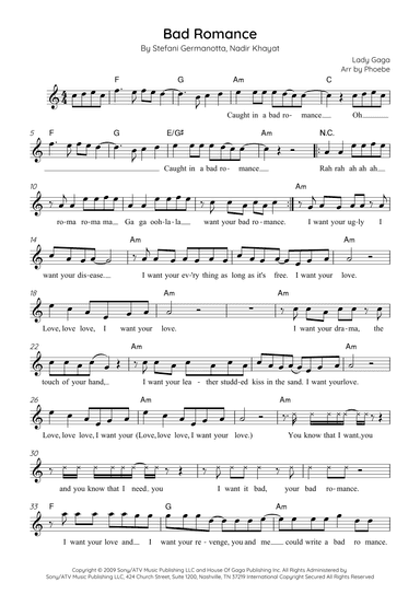 Bad Romance (arr. Arr. Phoebe)
