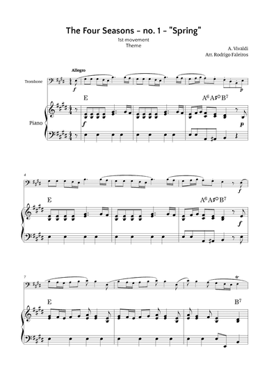 The Four Seasons - Spring (arr. Rodrigo Faleiros)
