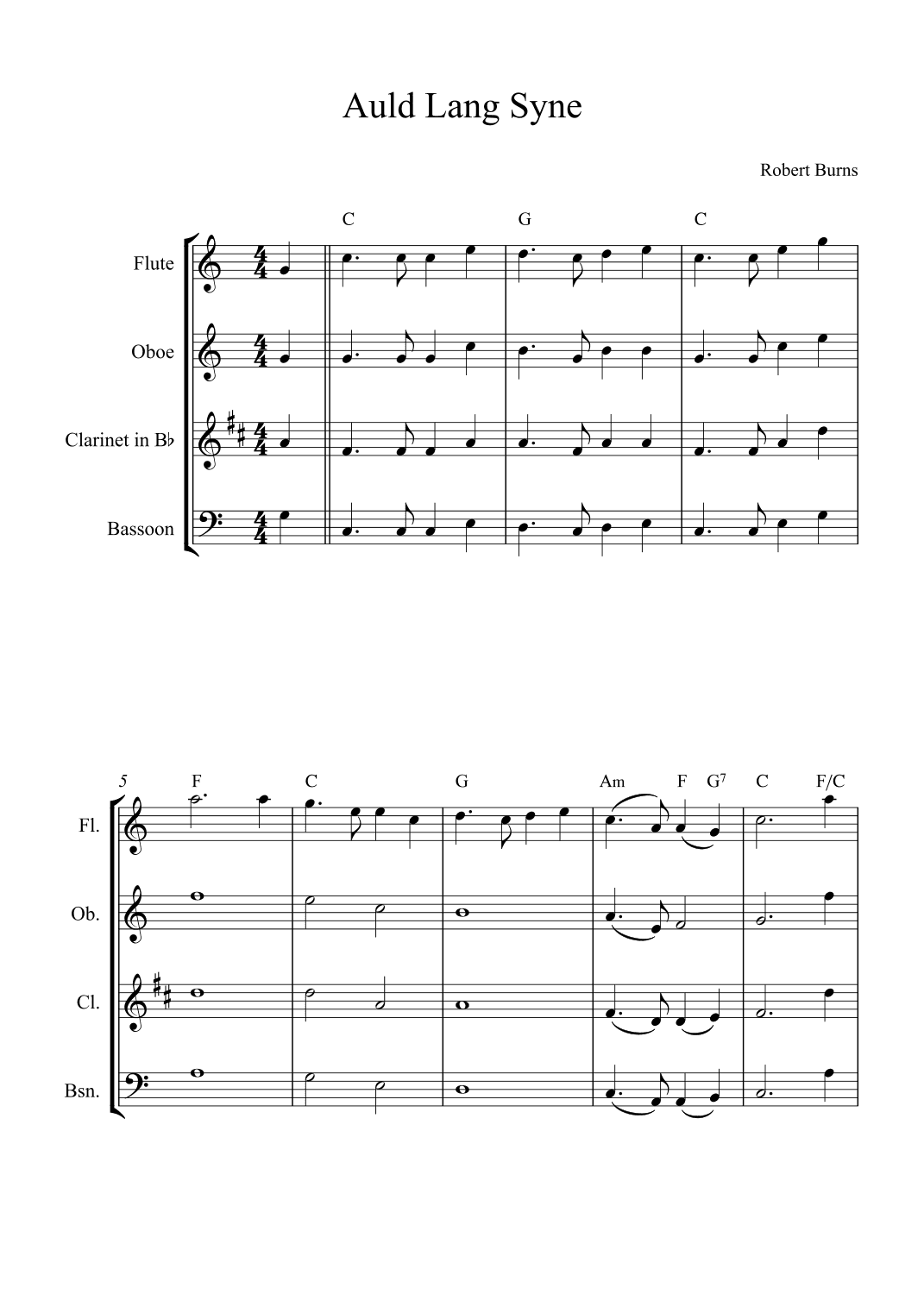 Auld Lang Syne (arr. Alex Nunes Rodrigues)