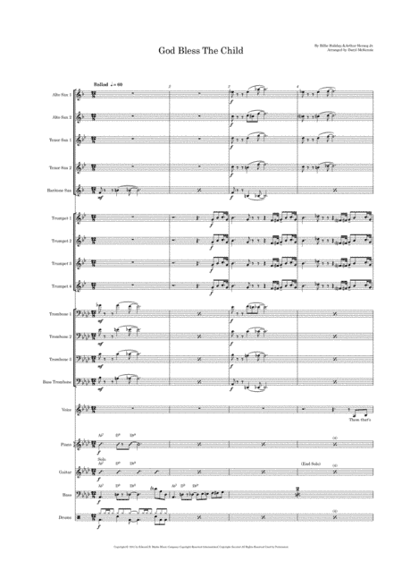 God Bless' The Child (arr. Daryl McKenzie)