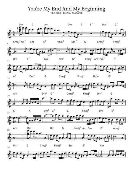 You're My End And My Beginning (arr. Ash)