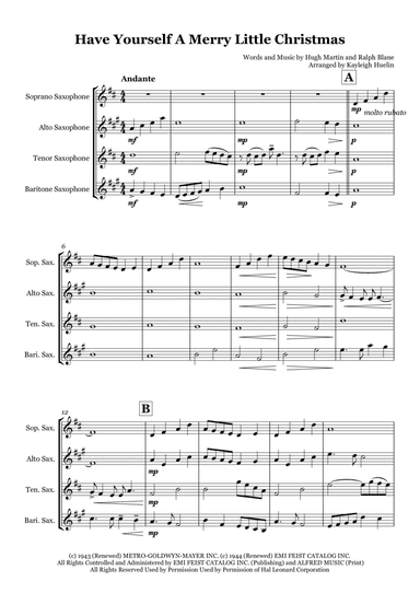 Have Yourself A Merry Little Christmas  from MEET ME IN ST. LOUIS (arr. Kayleigh Huelin)