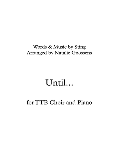 Until... (arr. Natalie Goossens)