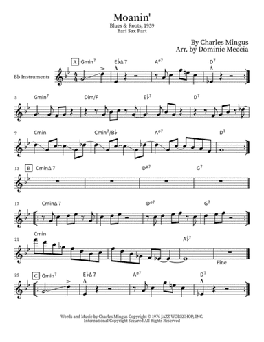 Moanin' (arr. Dominic Meccia)