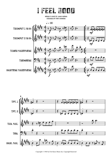 I Got You (i Feel Good) (arr. TOBY SIMMONS)