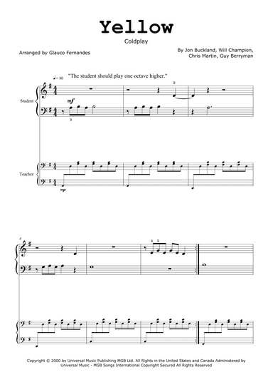 Yellow (arr. Glauco Fernandes)