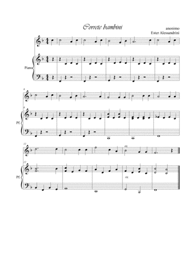 Correte bambini. Oboe e piano (arr. Ester Alessandrini)