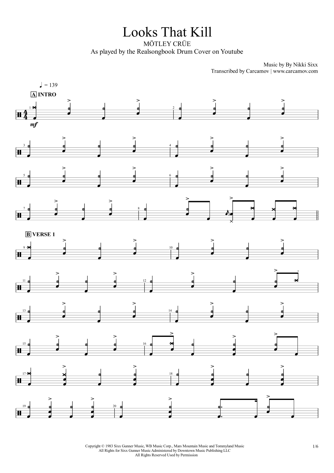 Looks That Kill (arr. Realsongbook)