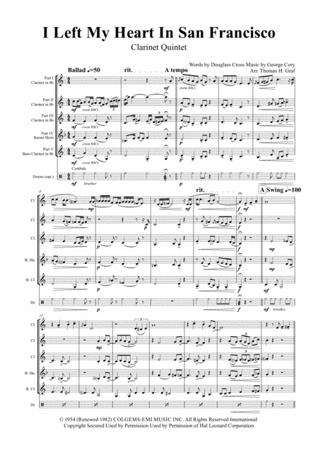 I Left My Heart In San Francisco (arr. Thomas H. Graf)
