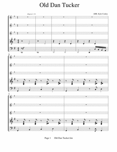 Old Dan Tucker (arr. Kyle Conley)