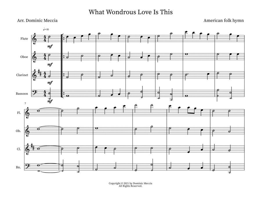 What Wondrous Love Is This (arr. Dominic Meccia)