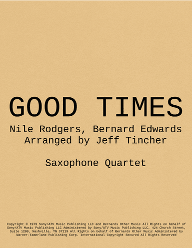 Good Times (arr. Jeff Tincher)