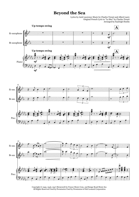 Beyond The Sea (arr. Kayleigh Huelin)