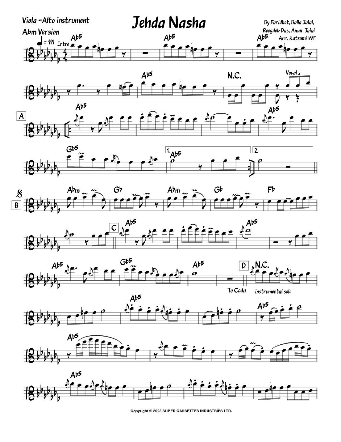 Jehda Nasha (arr. Katsumi WF)