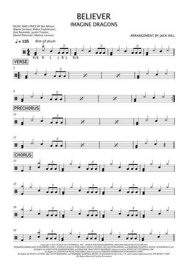 Believer (arr. Jack Hill)