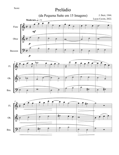 Prelude (From the Little Suite in 15 images) (arr. L. Cecim)