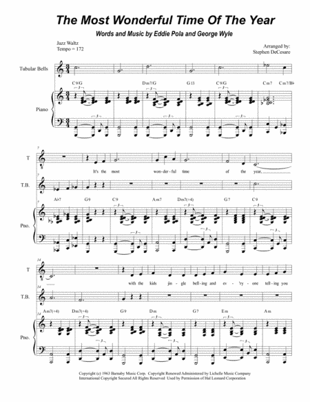 The Most Wonderful Time Of The Year (arr. Stephen DeCesare)