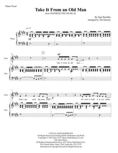Take It From An Old Man (arr. Tim Sarsany)