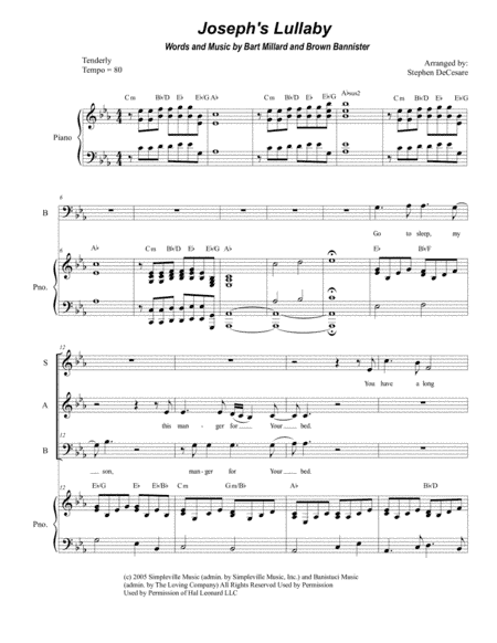 Joseph's Lullaby (arr. Stephen DeCesare)