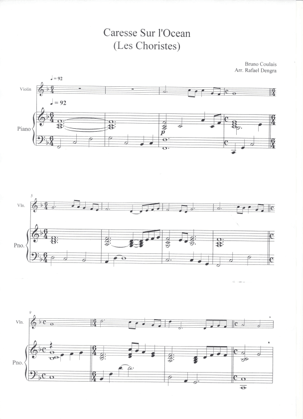Caresse Sur L'océan (arr. Rafael Dengra)