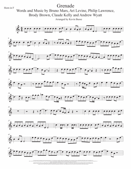 Grenade (arr. Kevin Busse)