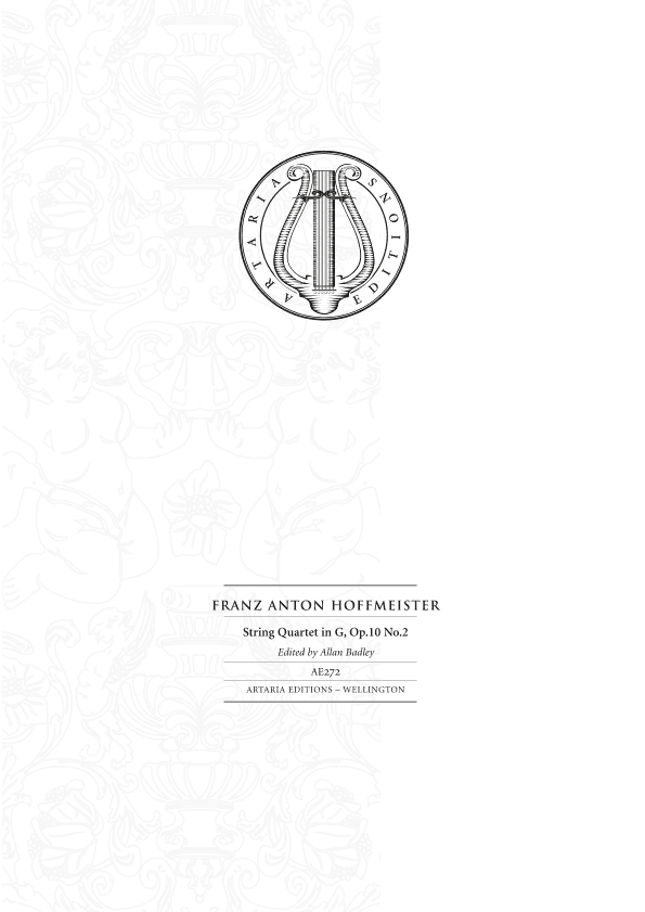 String Quartet in G major, Op. 10, No. 2 (score and parts) (arr. Artaria Editions)