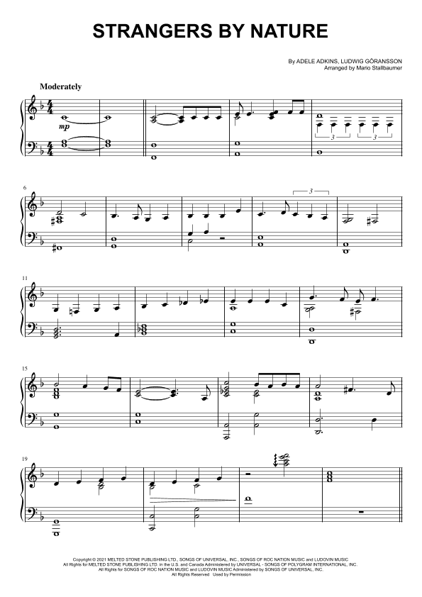 Strangers By Nature (arr. Mario Stallbaumer)
