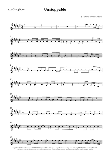Unstoppable (arr. Wesley S. SIlva)