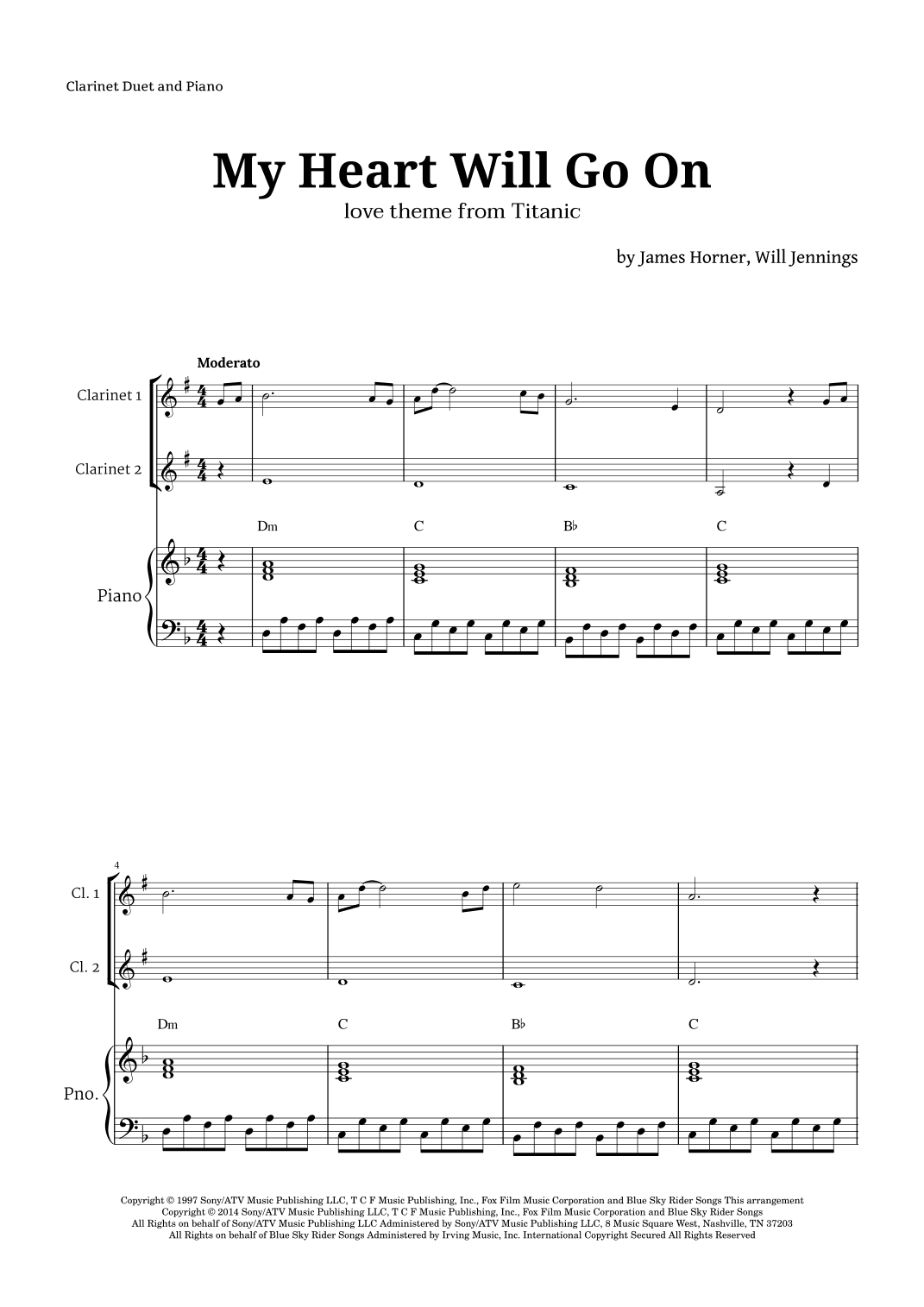 My Heart Will Go On (love Theme From 'titanic') (arr. Langanho)