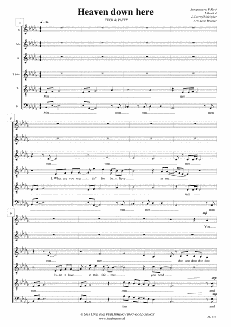 Heaven Down Here (arr. Jetse Bremer)