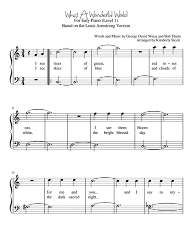 What A Wonderful World (arr. Kimberly Steele)