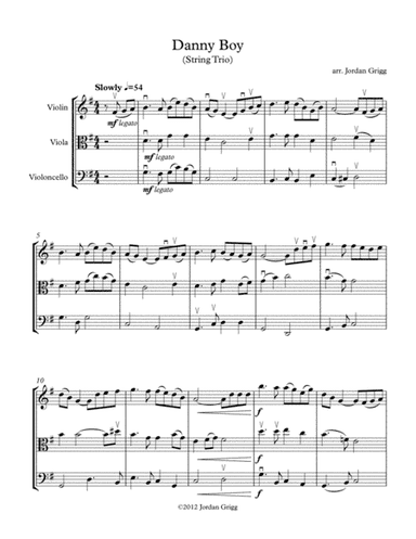 Danny Boy (String Trio) (arr. Jordan Grigg)