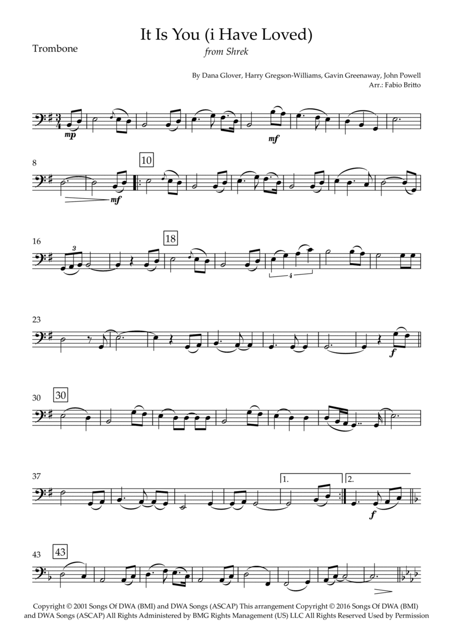 It Is You (i Have Loved) (arr. Fabio Britto)