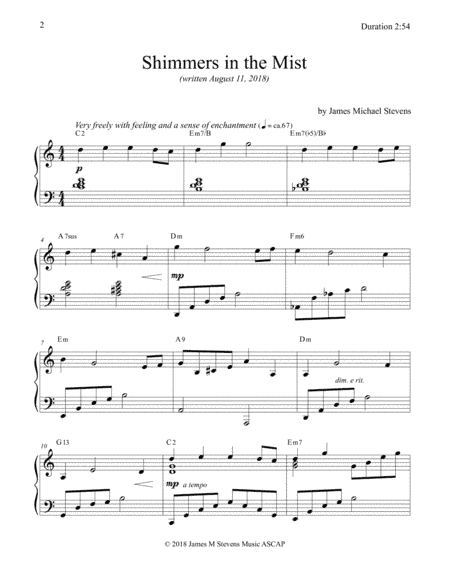Shimmers in the Mist - Romantic Piano