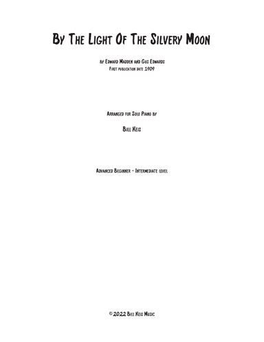 By The Light Of The Silvery Moon (arr. Bill Keis)