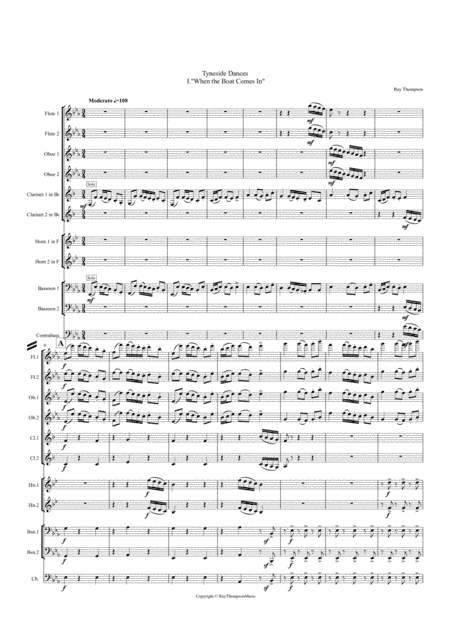 "Tyneside Dances" Suite - symphonic wind dectet