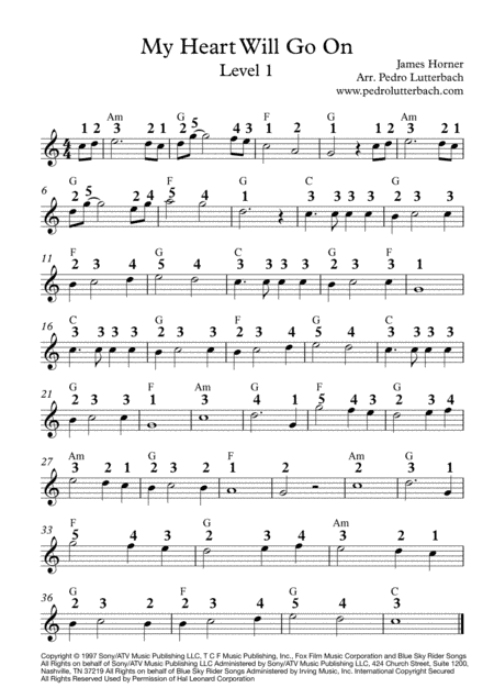 My Heart Will Go On (Love Theme from Titanic) (arr. Pedro Lutterbach)