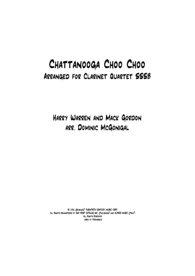 Chattanooga Choo Choo (arr. Dominic McGonigal)