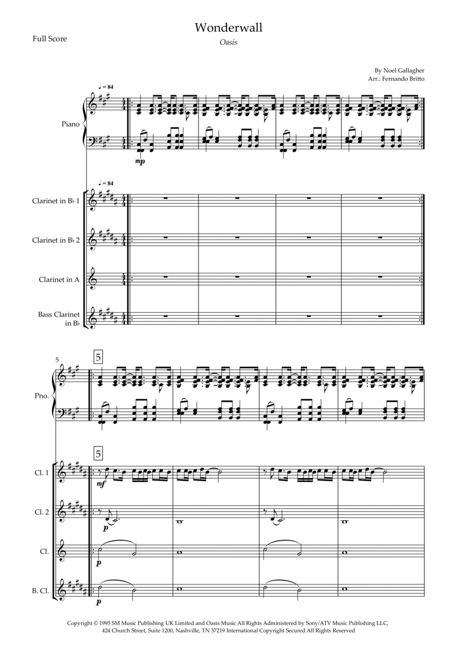 Wonderwall (arr. Fernando Britto)