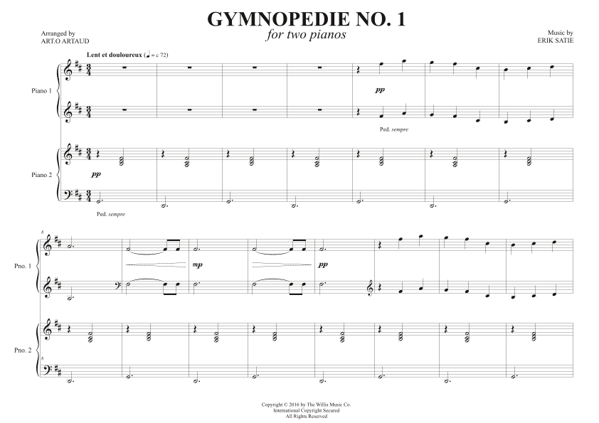 Gymnopédie No. 1 (arr. Art.o Artaud)