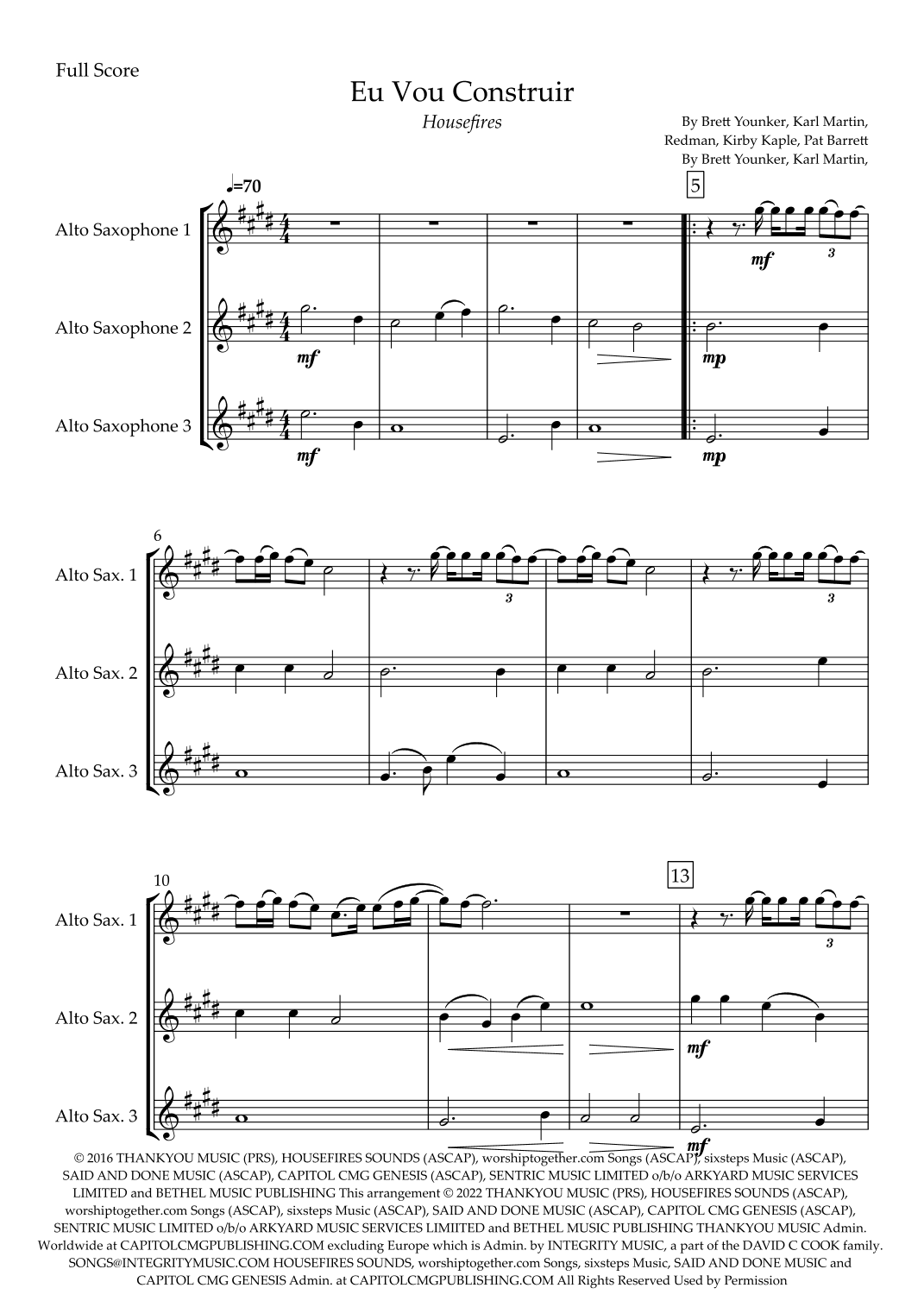 Build My Life (arr. Fabio Britto)