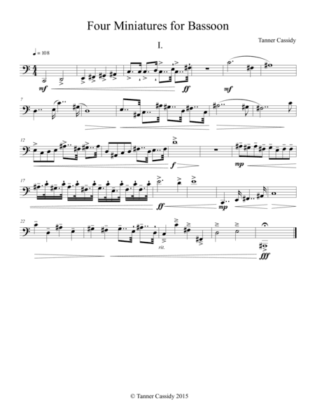 Four Miniatures for Bassoon